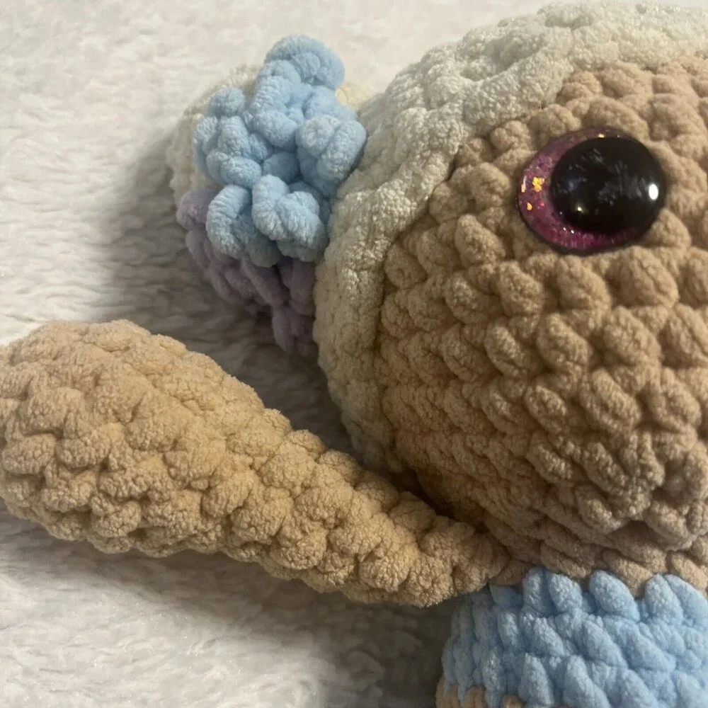 Sandy Beach Multicolor Mermaid - Crochet Stuffed Yarn Plushie - Handmade NWOT - Picture 4 of 9